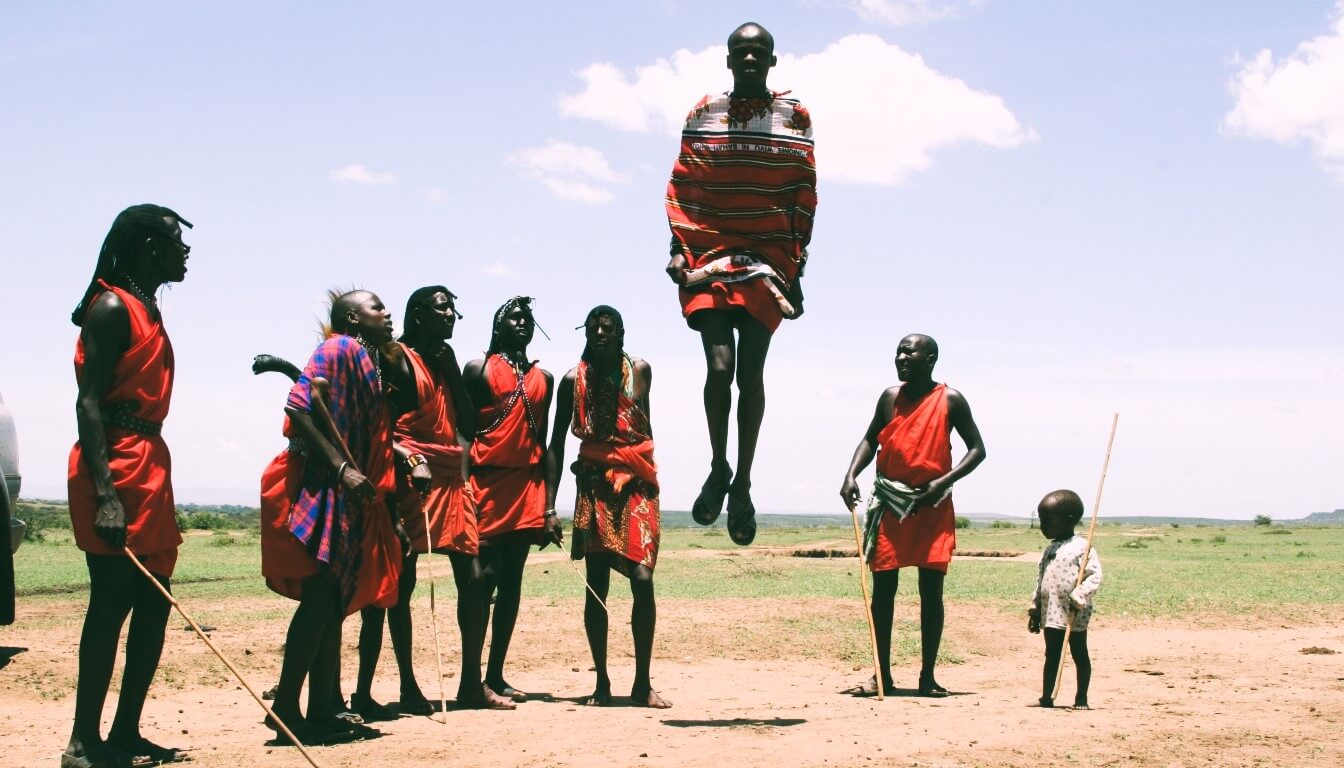 Adumu, the Maasai jumping dance, Kenya - travel destinations in Africa